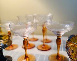 Amber Stemware