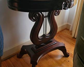 Marble-top side table