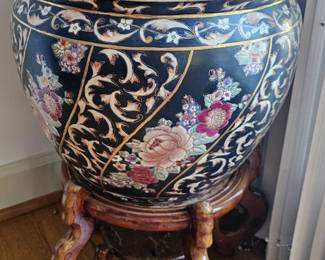 Chinese porcelain fish bowl
