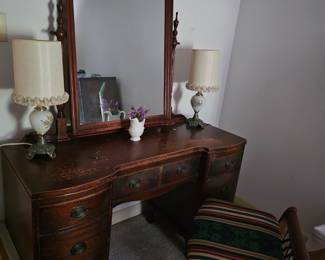 Vanity and stool