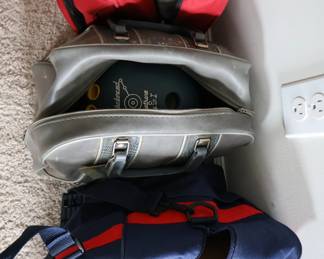 Bowling balls, shoes, bags