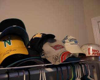 TONS of sports caps (some signed!)