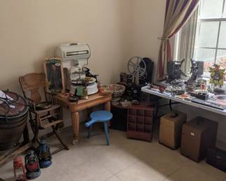 Antique and Primitive Items, Large Dayton Scale, Projectors 