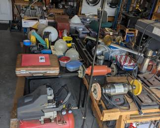 Garage Tools, Power Tools, Sets and Antiques. WASHER AND DRYER ARE NOT FOR SALE.