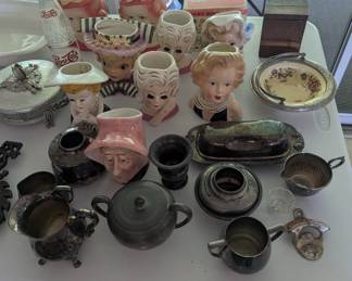 Head Vases and Silver Plate