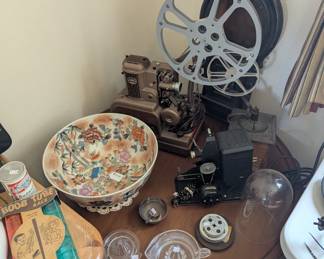 Projector and Large Asian Bowl