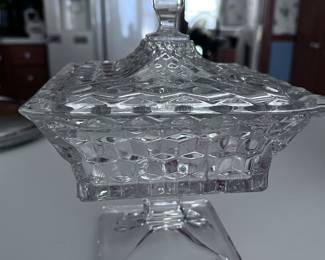 Fostoria candy dish with lid