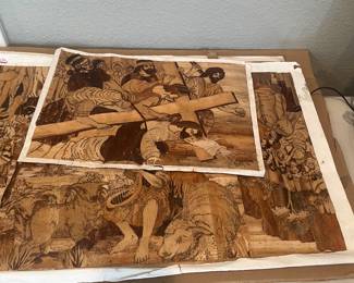 Wood mosaic from Indonesia