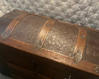Antique camel back trunk