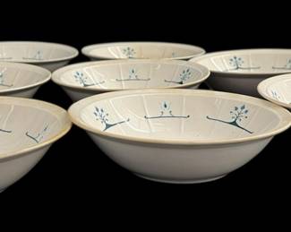 Blue White Japanese Ironstone Bowls