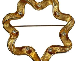 Sarah Coventry Gold Swirl Brooch