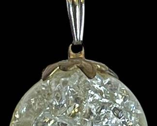 Crushed Lucite Pendant poss Mid Century