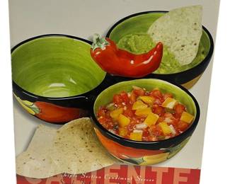 Three Compartment Salsa Server