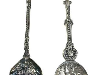 Two Silverplated Spoons Marked