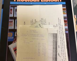 RECEIPTS AND INFO ON COMPUTER