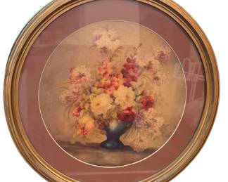 Vintage Framed Floral Print