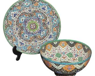 Vintage Handpainted Enamelware