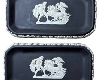 Black Jasperware Wedgwood Trays