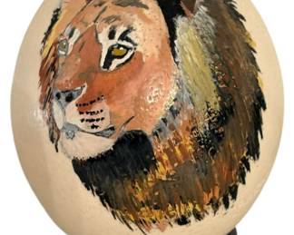Handpainted Lion Egg