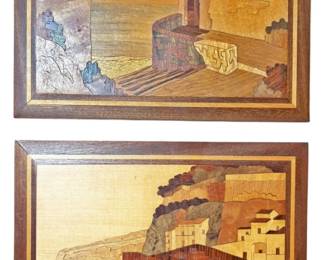 Inlaid Wood Wall Plaques