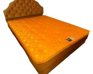 Vintage Gold Upholstered Headboard