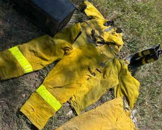Lot 4 Vintage Firefighting Gear And SCBA