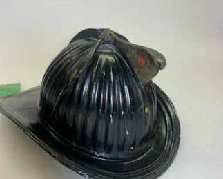 Vintage Cairns Brother Black Fire Helmet With Eagle