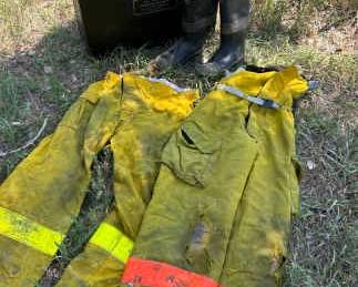 Lot 3 Vintage Firefghting Gear And SCBA