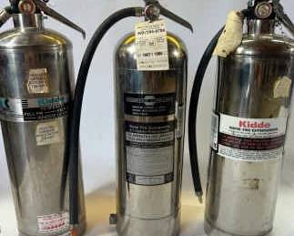 Lot B, 3 Vintage Fire Extinguishers