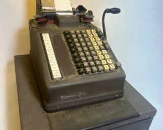 Vintage Burroughs Adding Machine, Drawer Opens via Crank