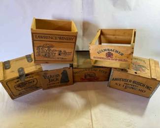 Vintage Wooden Liquor Beer Crates