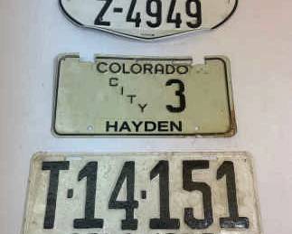 Assorted Vintage License Plates