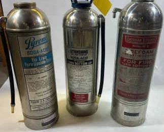 Lot A, 3 Vintage Fire Extinguishers