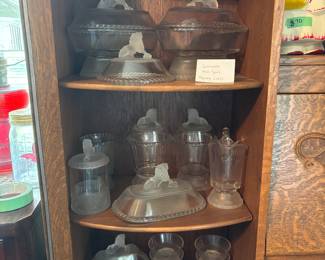 Gillinder and Sons Frosted Lions Glassware