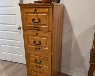 Solid oak file cabinet $200