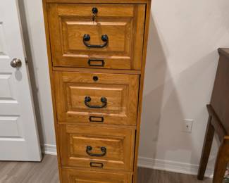 Solid oak file cabinet. $200