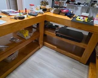 Custom, solid wood, heavy work stations.  Currently used for shell reloading.   Imagine the possibilities..   sewing, crafting, commercial... $500. Each