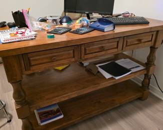 Two very nice, heavy, solid wood, counters, work stations, desks, whatever you need them to be.  $600 each
