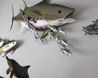 Metal fish wall art.  