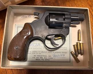 Old R G revolver with papers.