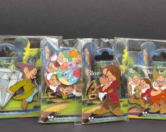 New Disneyland Paris Snow White Dwarfs Trading Pins