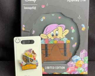 Disney NEW Trading Pins * Seven Dwarves Mine Train & Limited Edition Sliding ‘Dopey’ Pin