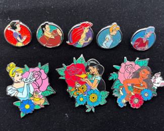 Disney Limited Edition 500 Micro Pins * Loungefly Princess Flower Tattoo Pins