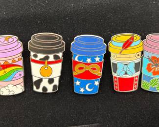 Disney Coffee Cups Mystery Pack Trading Pins