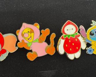 Disneyland Loungefly Fruit Characters Trading Pins , Mystery Box Lunch Exclusive