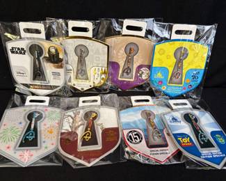 Collection of 8 New Special Edition Disneyland Key Trading Pins