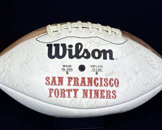 Superbowl XXIV 49ers Signed Football Montana Rice