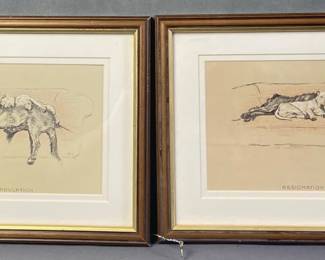 Cecil Aldin Dog Prints Framed Set of Two