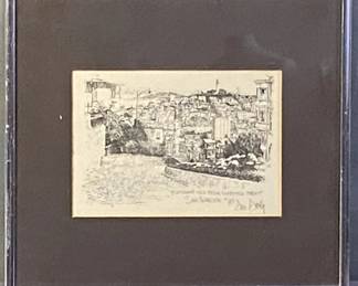 San Francisco Etching by Don Davey Signed