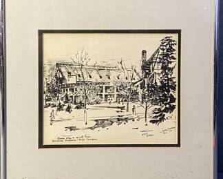 MSU Spartan Stadium Etching Signed